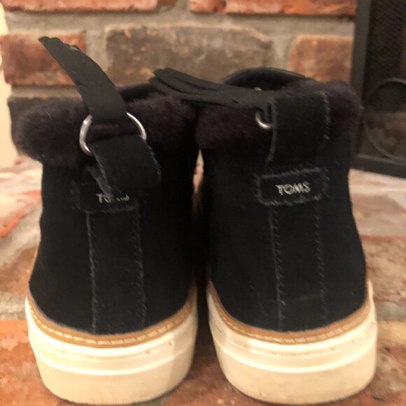 Toms Womens Paxton Black Ankle Boot Size 11 - Picture 4 of 15